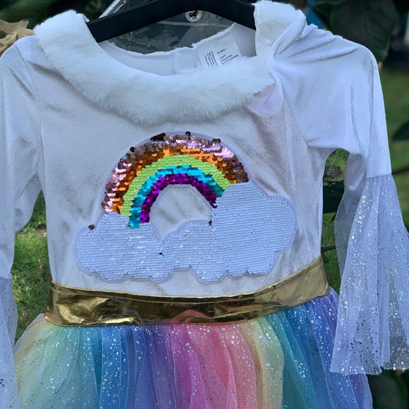 Kids' Rainbow Unicorn Halloween Costume Dress New - Picture 12 of 12